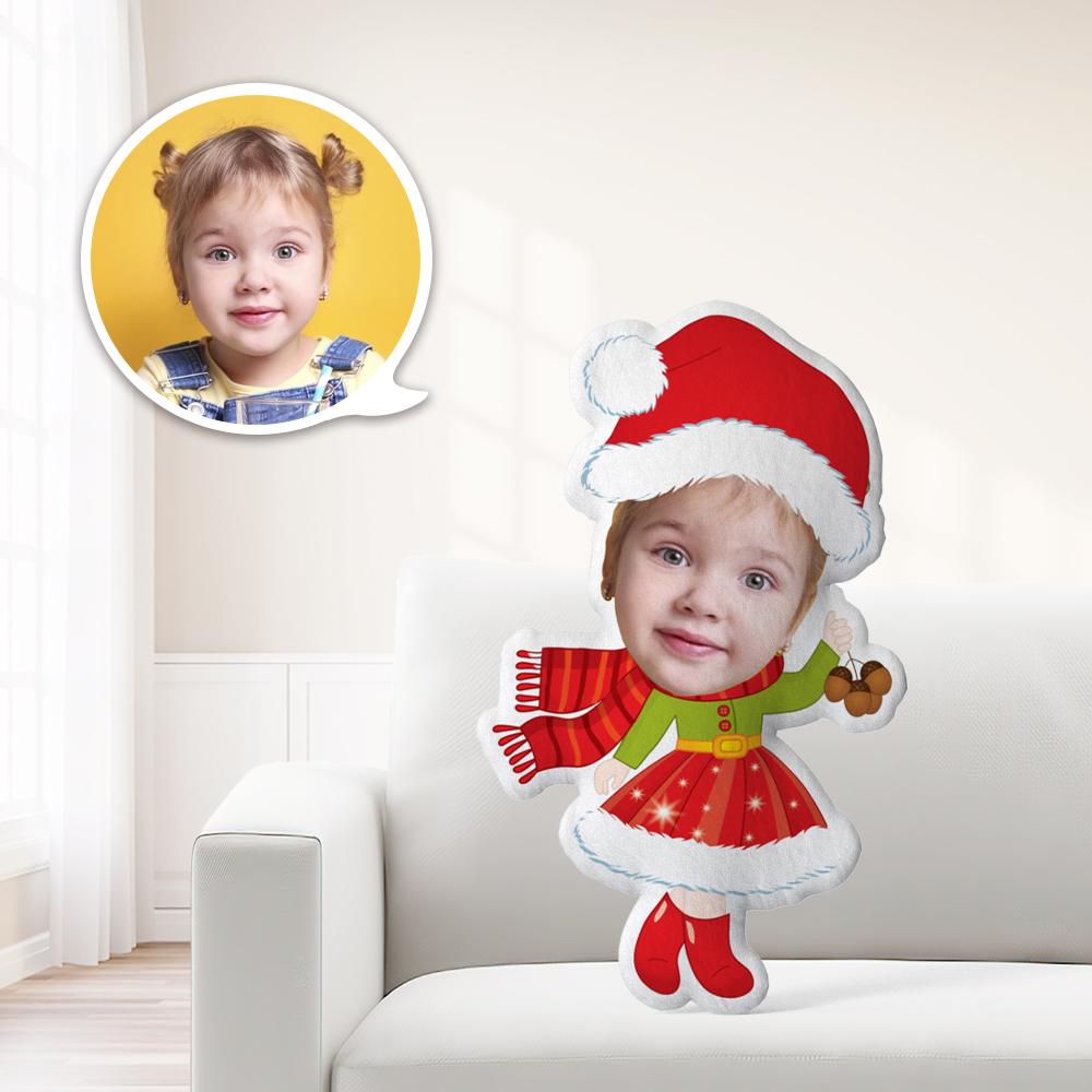 Cadeau De Noël Personnalisé : Coussin Minime Unique Et Adorable, Poupée Minime De Noël Pour Fille. Offrez À Votre Enfant Le Cadeau Le Plus Précieux. - MaPhotocaleconFr