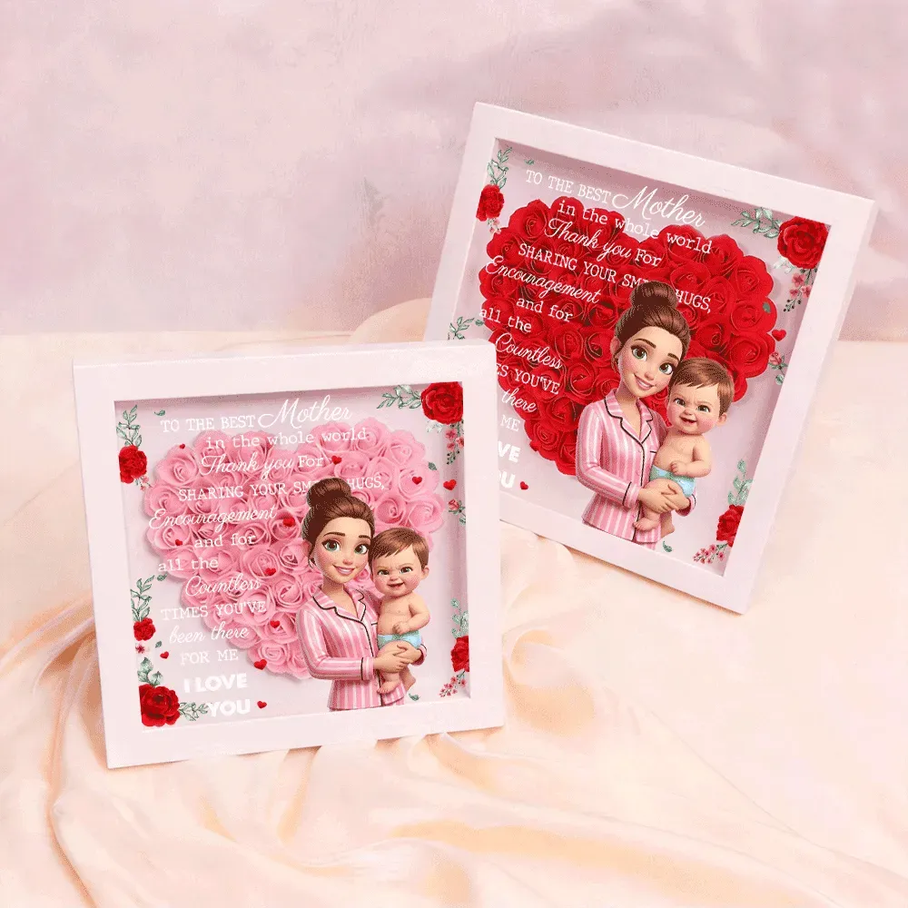 Boîte À Fleurs Personnalisée Avec Lumière, Photo Et Nom Personnalisés, Cadeau Pour Maman, Cadeau Pour La Fête Des Mères - MaPhotocaleconFr