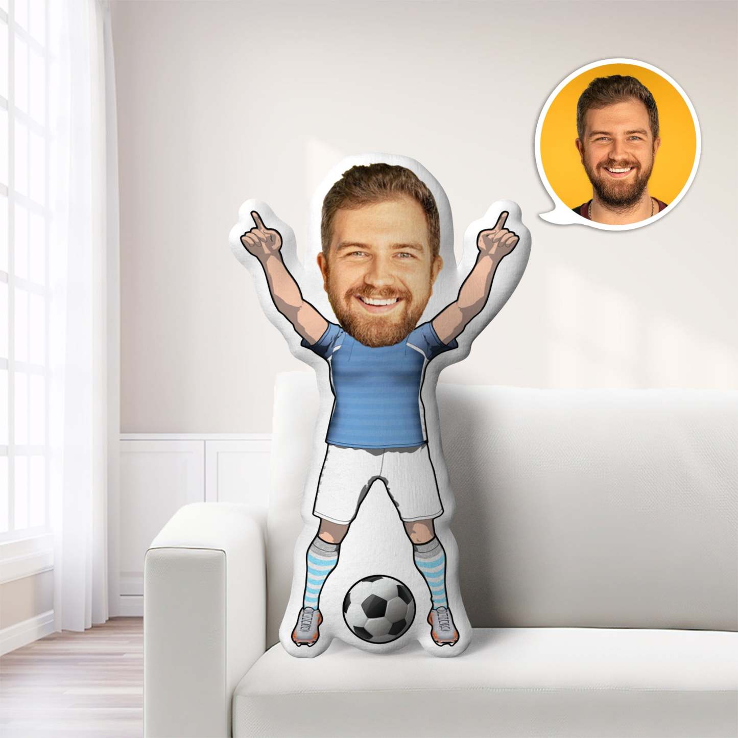 Coussin Photo, Coussin Visage, Coussin Personnalisé, Coussin Sur Mesure, Mini-coussin, Poupée, Joueur De Football, Cadeaux De Sport, Mini-coussin, Cadeaux - MaPhotocaleconFr