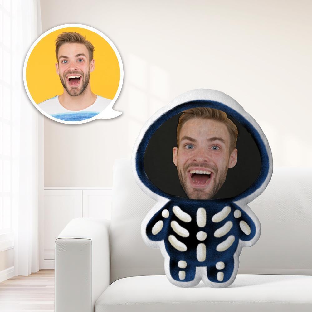 Oreiller Photo, Oreiller Visage, Oreiller Personnalisé, Oreiller Sur Mesure, Mini-oreiller, Poupée, Petit Crâne, Halloween - MaPhotocaleconFr