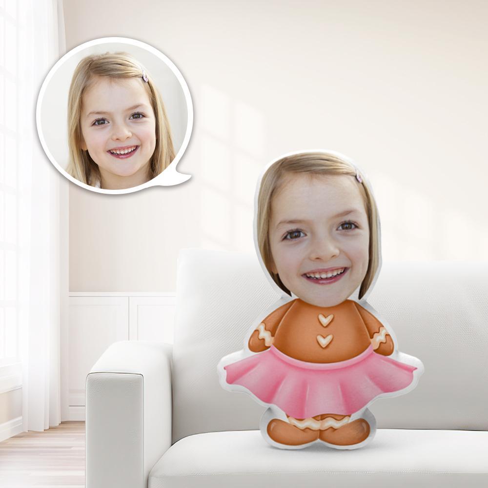 Coussin Minime Personnalisé, Peluche Minime Unique En Forme De Bonhomme En Pain D'épice Rose, Offrez À Votre Enfant Le Cadeau Le Plus Précieux. - MaPhotocaleconFr