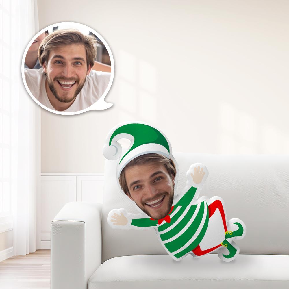 Coussin Minime Lutin De Noël Espiègle Personnalisé - Peluche Minime Unique Et Personnalisée - Offrez À Votre Enfant Le Cadeau Le Plus Précieux. - MaPhotocaleconFr