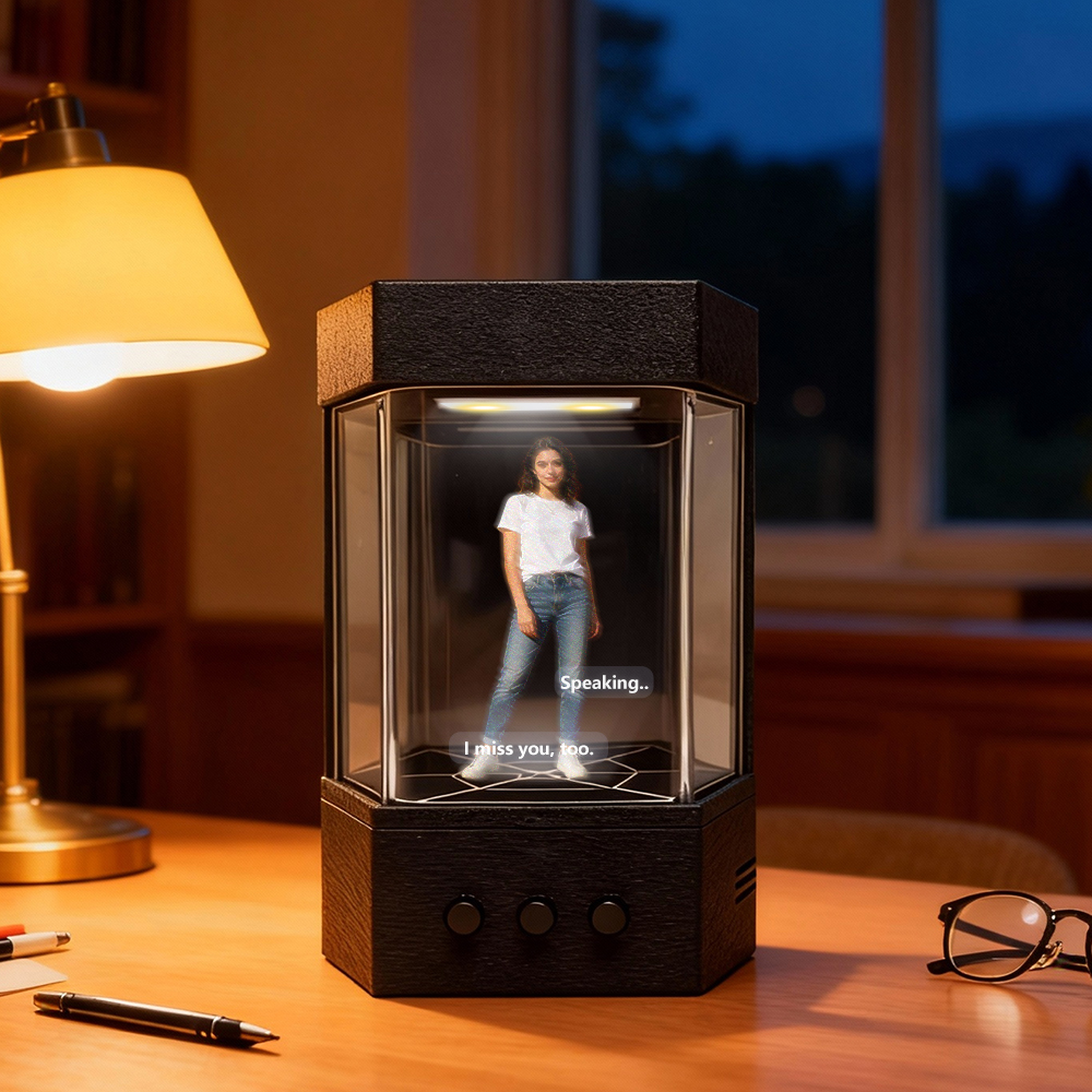 Compagnon Holographique Interactif Personnalisé, Boîtes Lumina Holographiques, Photo Et Voix Personnalisées • Expérience De Conversation En Temps Réel