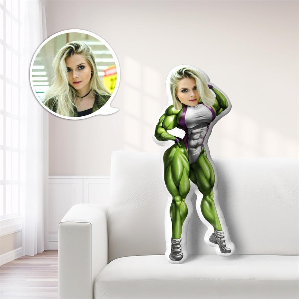 Oreiller Personnalisé Visage, Oreiller Minime Visage Personnalisé, Oreiller Photo Personnalisé, Oreiller Cadeau She-hulk - MaPhotocaleconFr