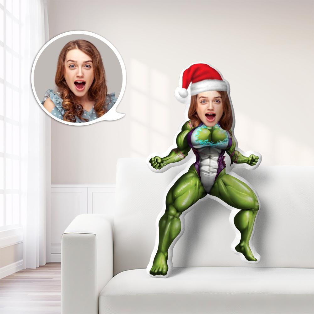 Coussin Visage Personnalisé Avec Photo Personnalisée, Poupée Minime, Cadeau De Noël, Coussin She-hulk - MaPhotocaleconFr