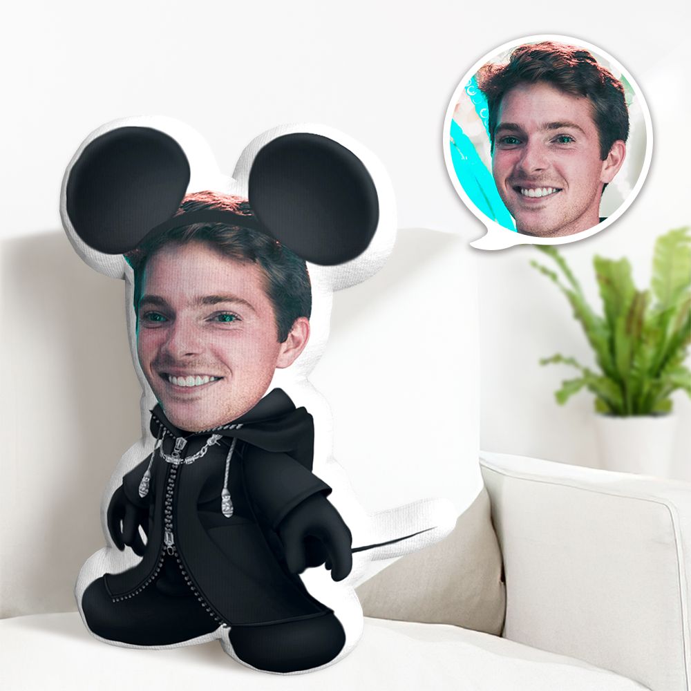 Oreiller Personnalisé Minime, Visage Personnalisé, Souris De Dessin Animé, Cadeaux - MaPhotocaleconFr
