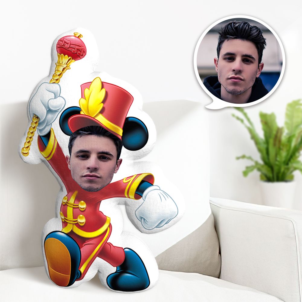 Coussin Décoratif Minime Personnalisé Avec Visage Minime, Cadeau Souris Dessin Animé Pour Elle - MaPhotocaleconFr