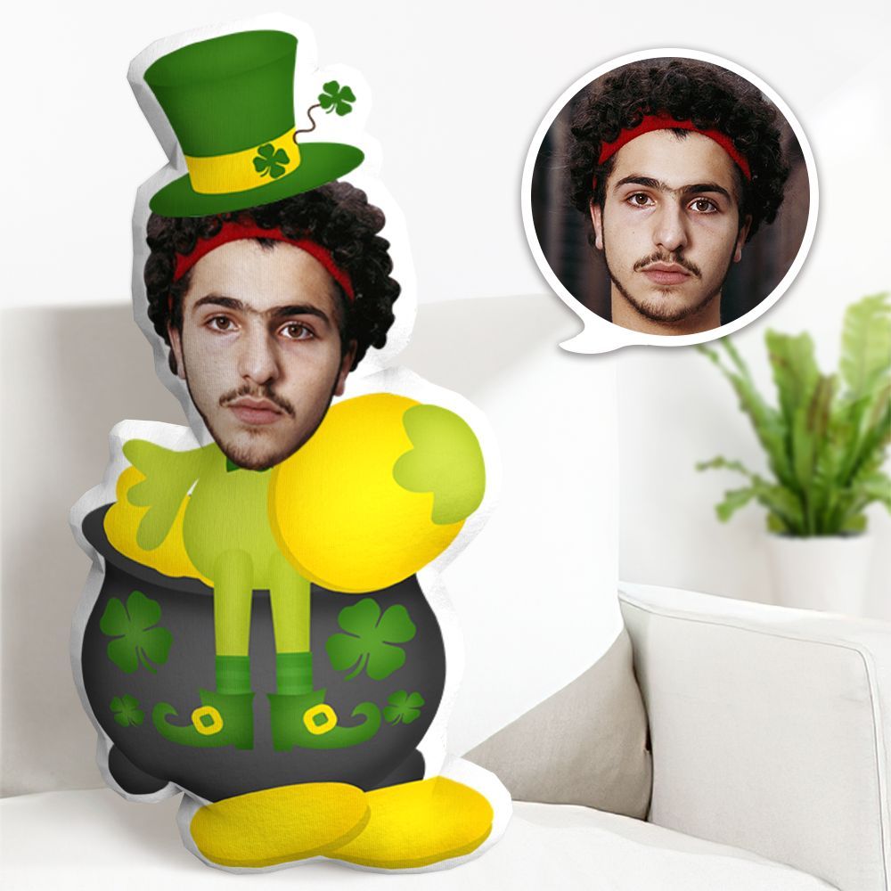 Coussin Décoratif Minime Personnalisé - Cadeau Unique - Grenouille Pour La Saint-patrick - MaPhotocaleconFr