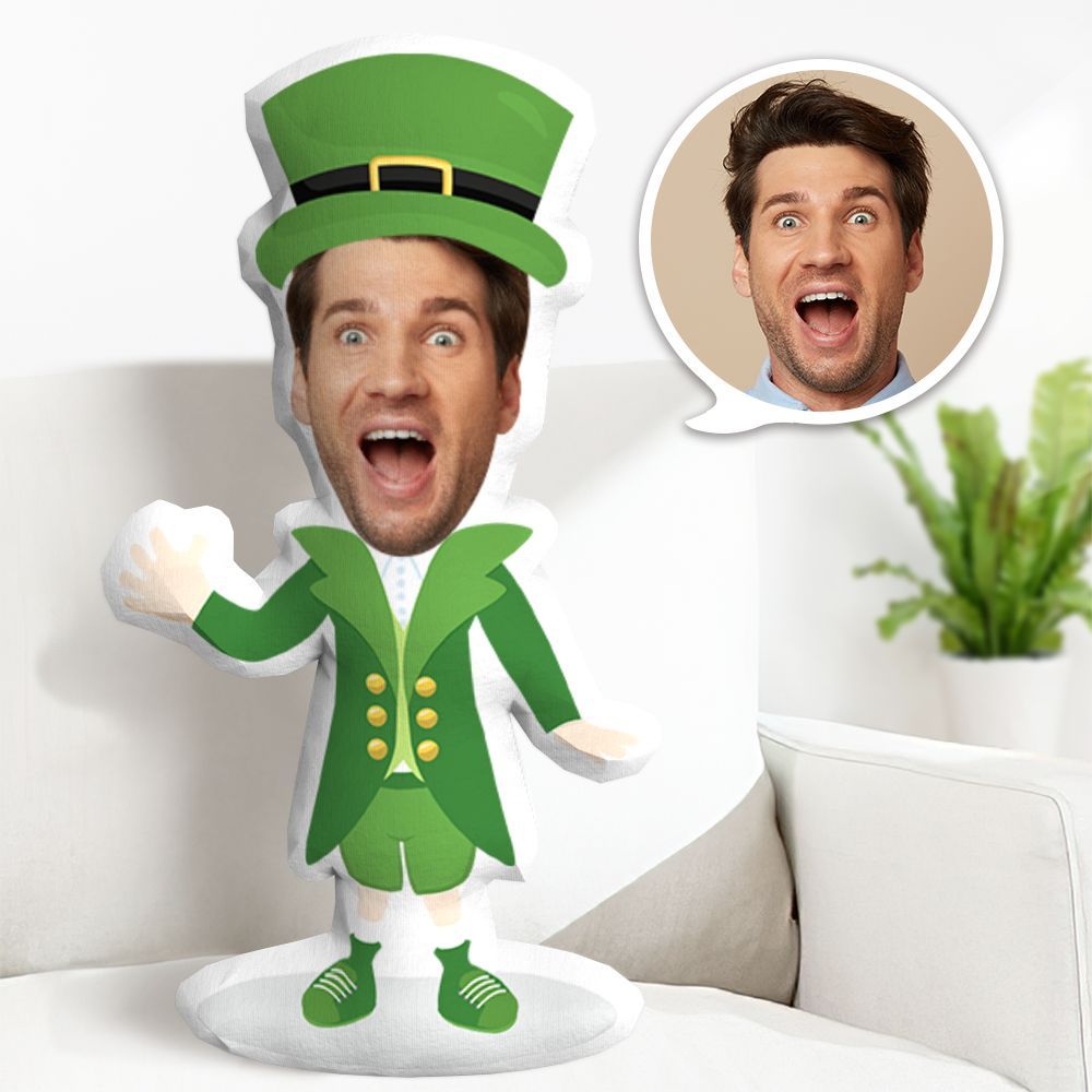 Coussin Décoratif Minime Personnalisé Avec Visage - Coussin Décoratif Minime Personnalisé Pour La Saint-patrick - MaPhotocaleconFr