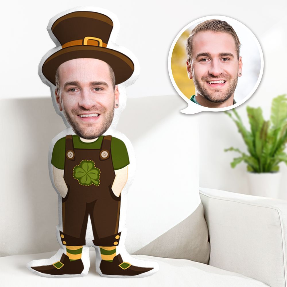 Coussin Décoratif Minime Personnalisé Avec Visage Personnalisé Pour La Saint-patrick - MaPhotocaleconFr