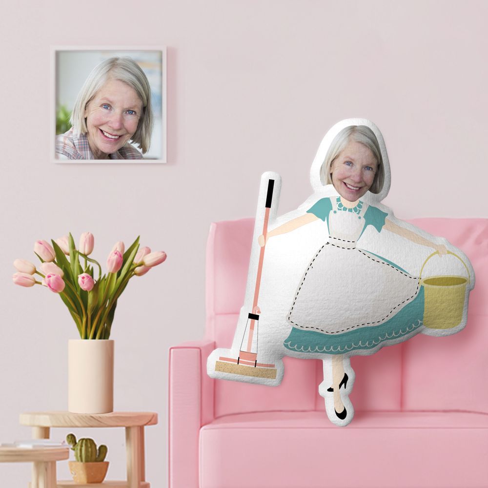 Cadeaux Pour La Fête Des Mères : Coussin Visage Personnalisé Minime, Cadeau Pour Maman - MaPhotocaleconFr