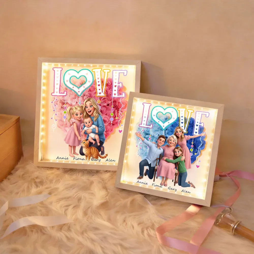 Boîte À Fleurs Personnalisée Avec Lumière, Photo Et Nom Personnalisés, Cadeau Pour Maman, Cadeau Pour La Fête Des Mères - MaPhotocaleconFr