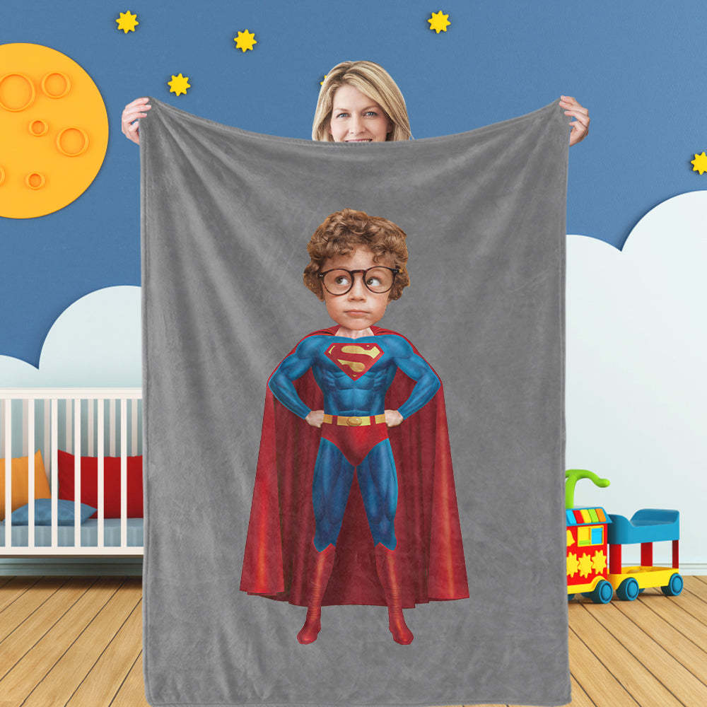 Couvertures Superman Personnalisées Avec Photo, Surprise Pour Enfants - MaPhotocaleconFr