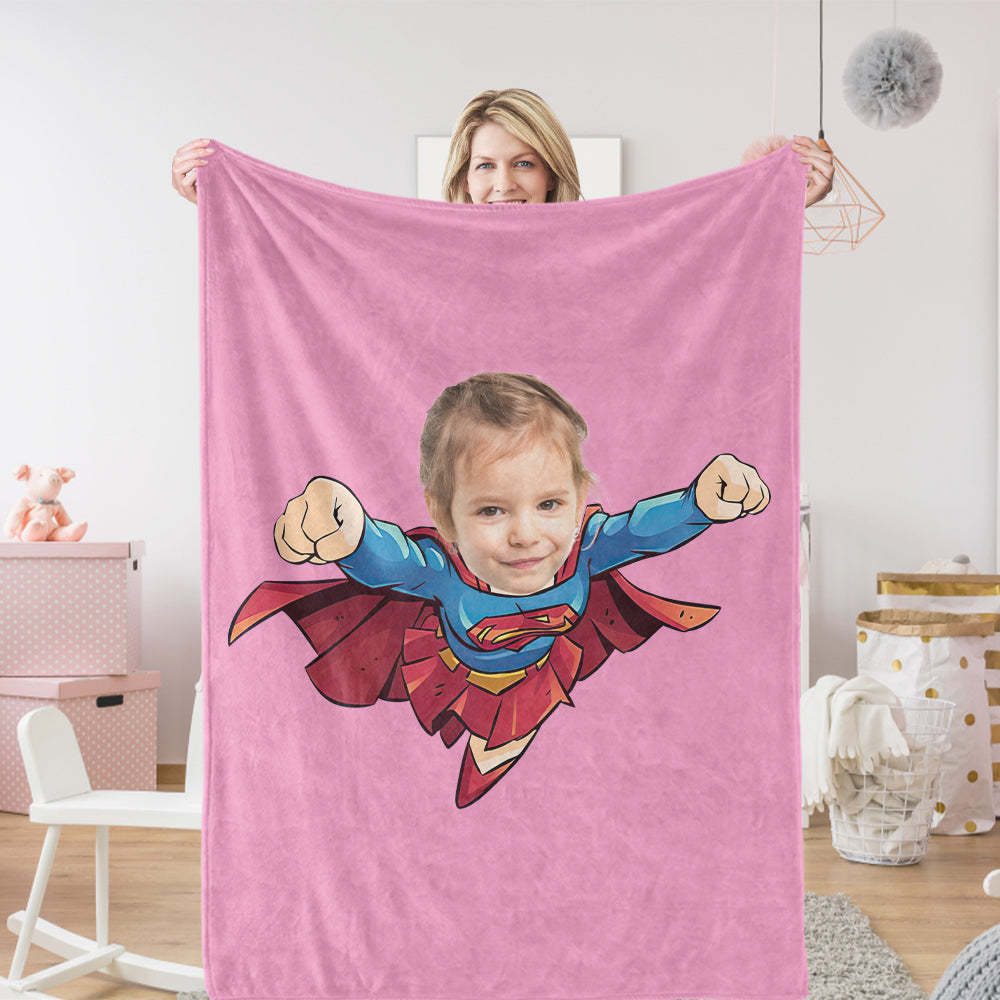Couverture Photo Personnalisée - Cadeaux Pour Fille - Cadeaux Supergirl Personnalisés - MaPhotocaleconFr