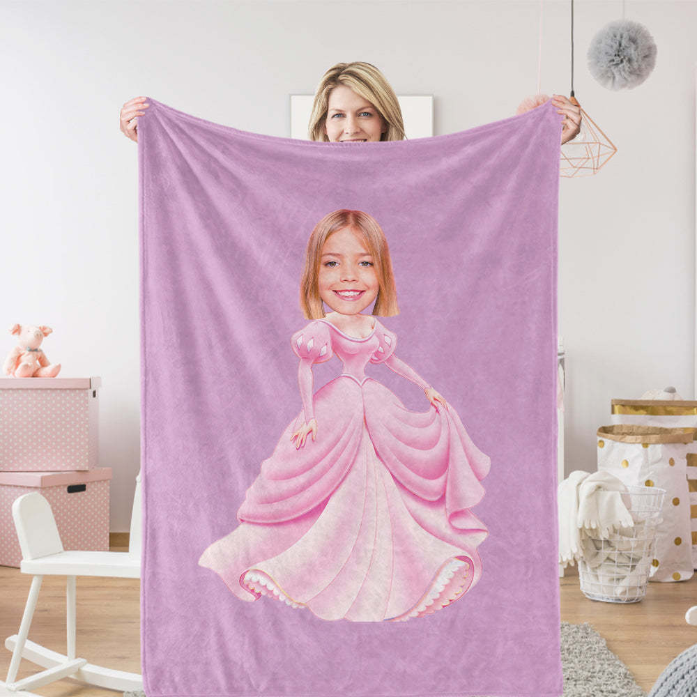 Cadeaux Pour Fille Couvertures De Princesse Personnalisées Couverture Photo Personnalisée Surprise Pour Elle - MaPhotocaleconFr