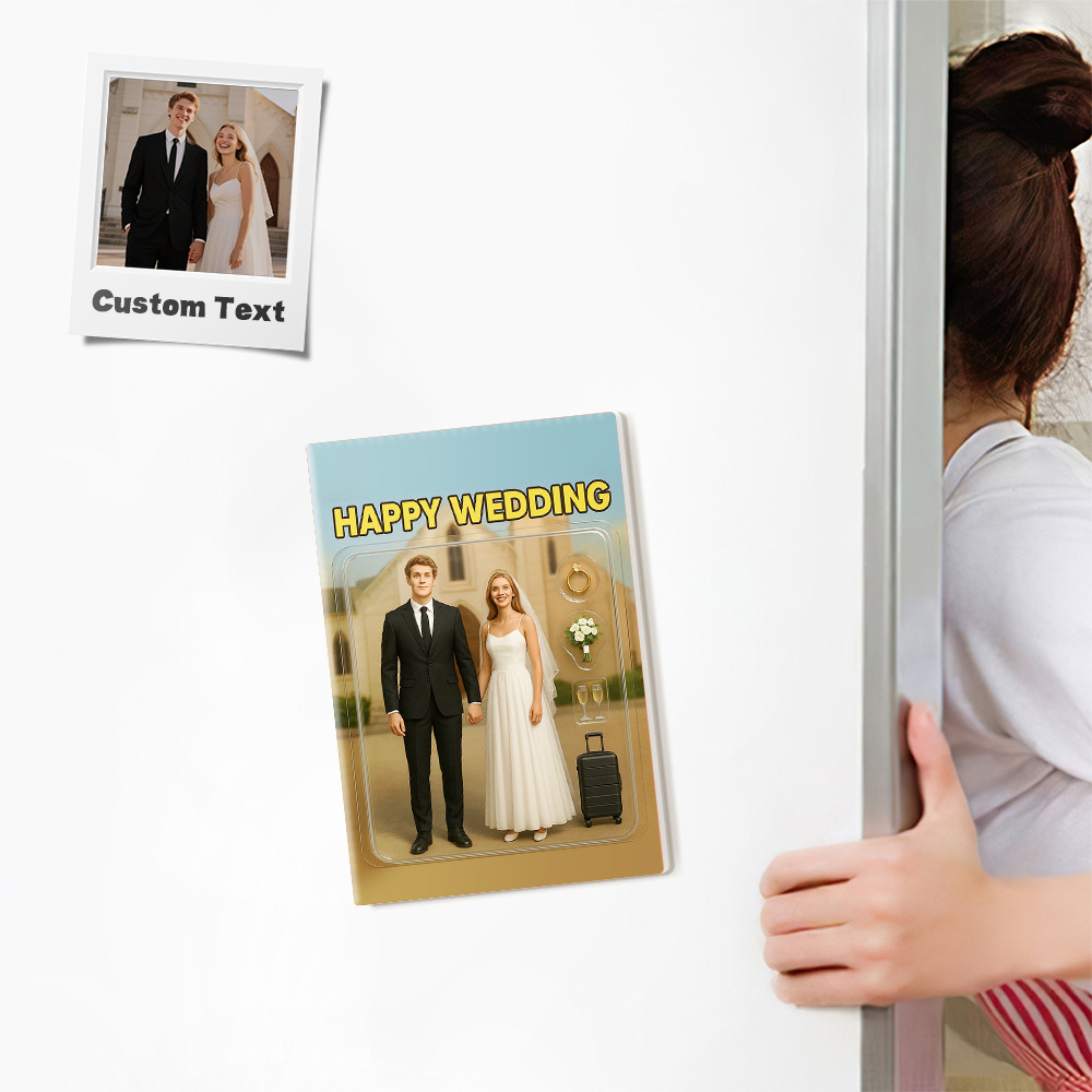 Coffret De Figurines D'action Personnalisées, Coffret Cadeau, Aimants De Réfrigérateur En Acrylique Personnalisés, Cadeaux Pour Couples, Cadeaux De Mariage - MaPhotocaleconFr