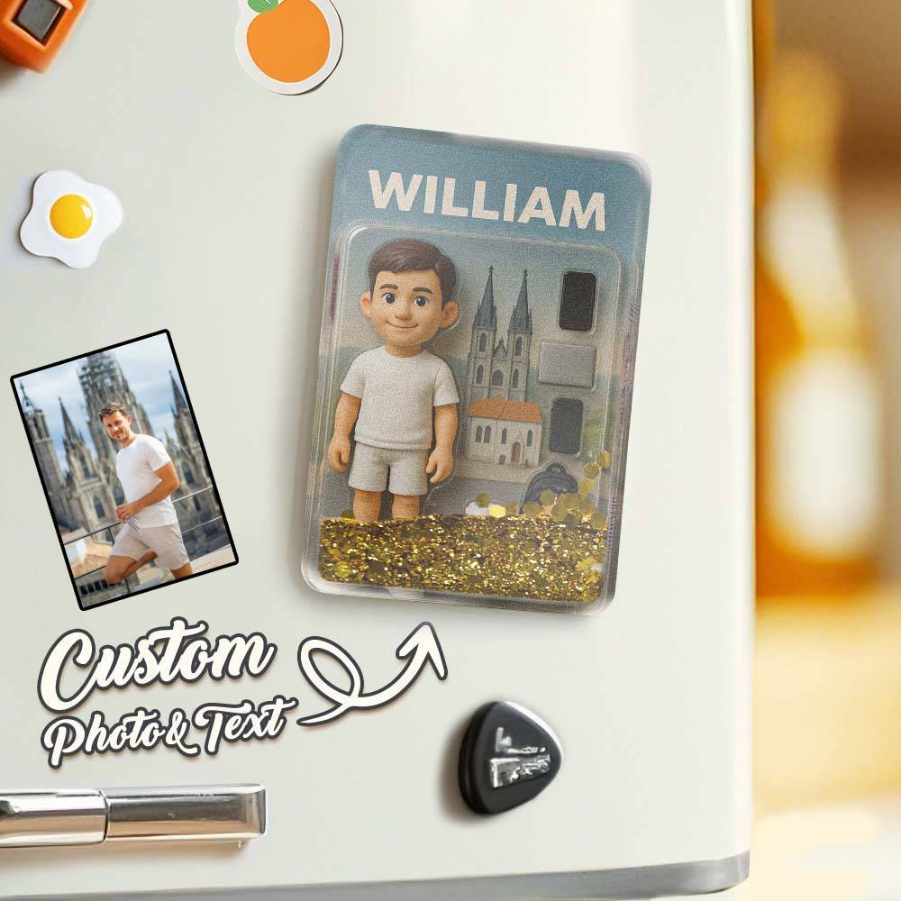 Coffret De Figurines D'action Personnalisé, Coffret À Jouets, Cadeau Artistique, Aimant De Réfrigérateur Personnalisé, Cadeau Pour Père - MaPhotocaleconFr