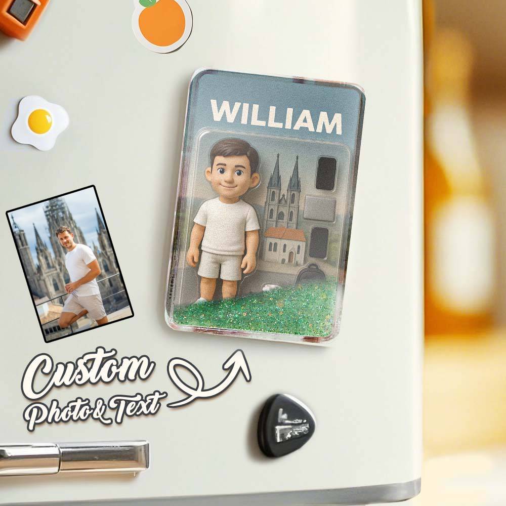Coffret De Figurines D'action Personnalisé, Coffret À Jouets, Cadeau Artistique, Aimant De Réfrigérateur Personnalisé, Cadeau Pour Père - MaPhotocaleconFr