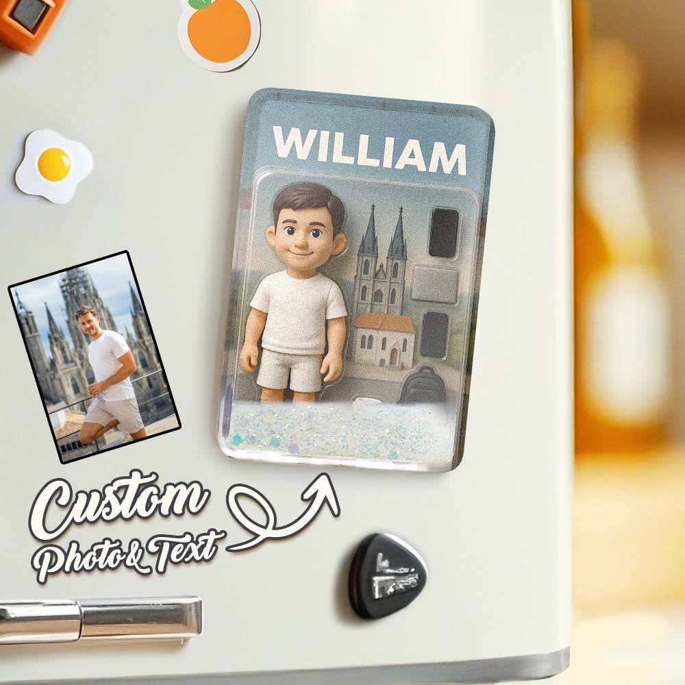 Coffret De Figurines D'action Personnalisé, Coffret À Jouets, Cadeau Artistique, Aimant De Réfrigérateur Personnalisé, Cadeau Pour Père - MaPhotocaleconFr