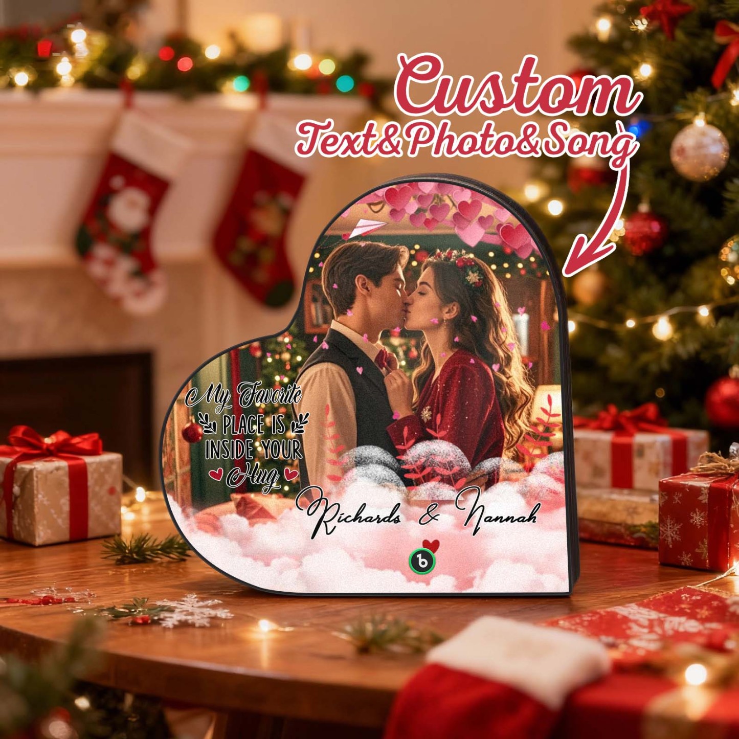 Aimant De Réfrigérateur Musical Personnalisé, Autocollant Mural Photo Musical Personnalisé, Cadeau Idéal Pour Lui - MaPhotocaleconFr