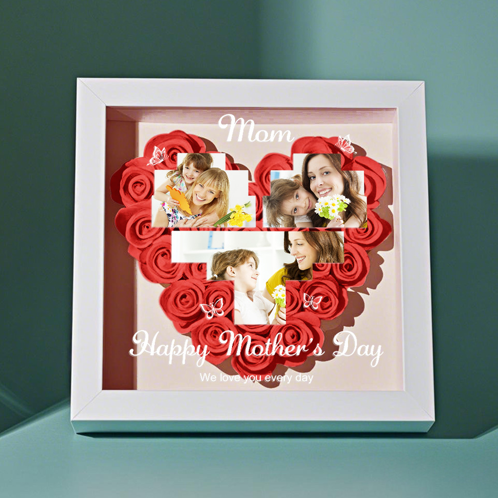 Boîte À Fleurs Photo Personnalisée Pour La Fête Des Mères - MaPhotocaleconFr