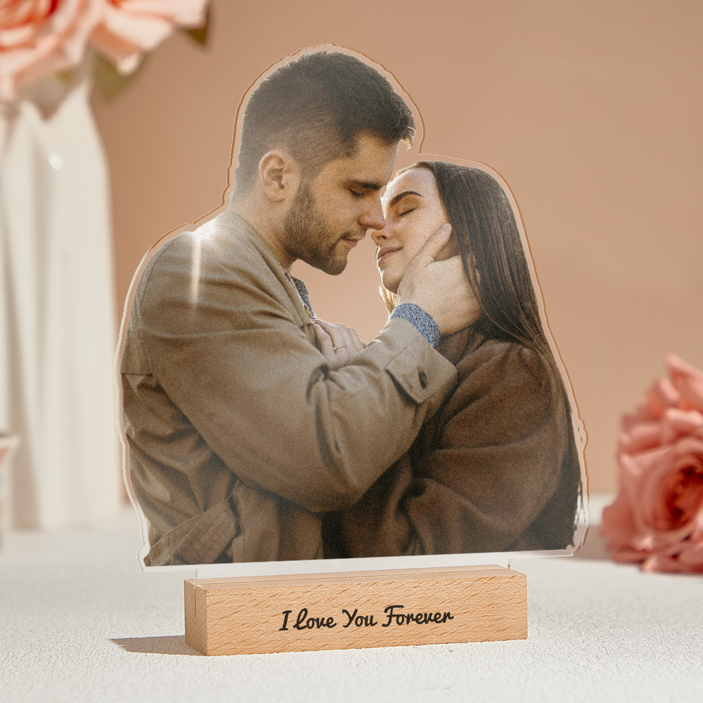 Statuette Photo Personnalisée, Cadeaux Pour Papa, Cadeaux Photo, Cadeau D'anniversaire Pour Lui, Elle, Découpes Photo En Acrylique - MaPhotocaleconFr
