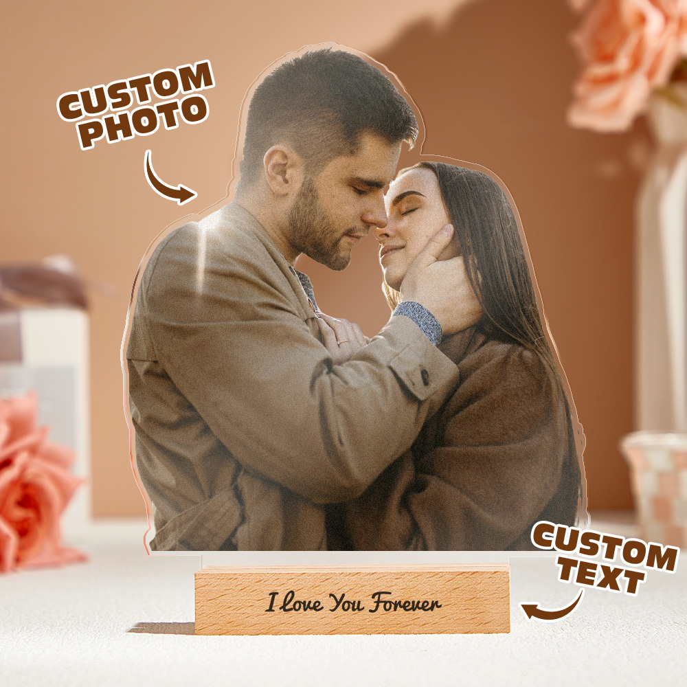 Statuette Photo Personnalisée, Cadeaux Pour Papa, Cadeaux Photo, Cadeau D'anniversaire Pour Lui, Elle, Découpes Photo En Acrylique - MaPhotocaleconFr