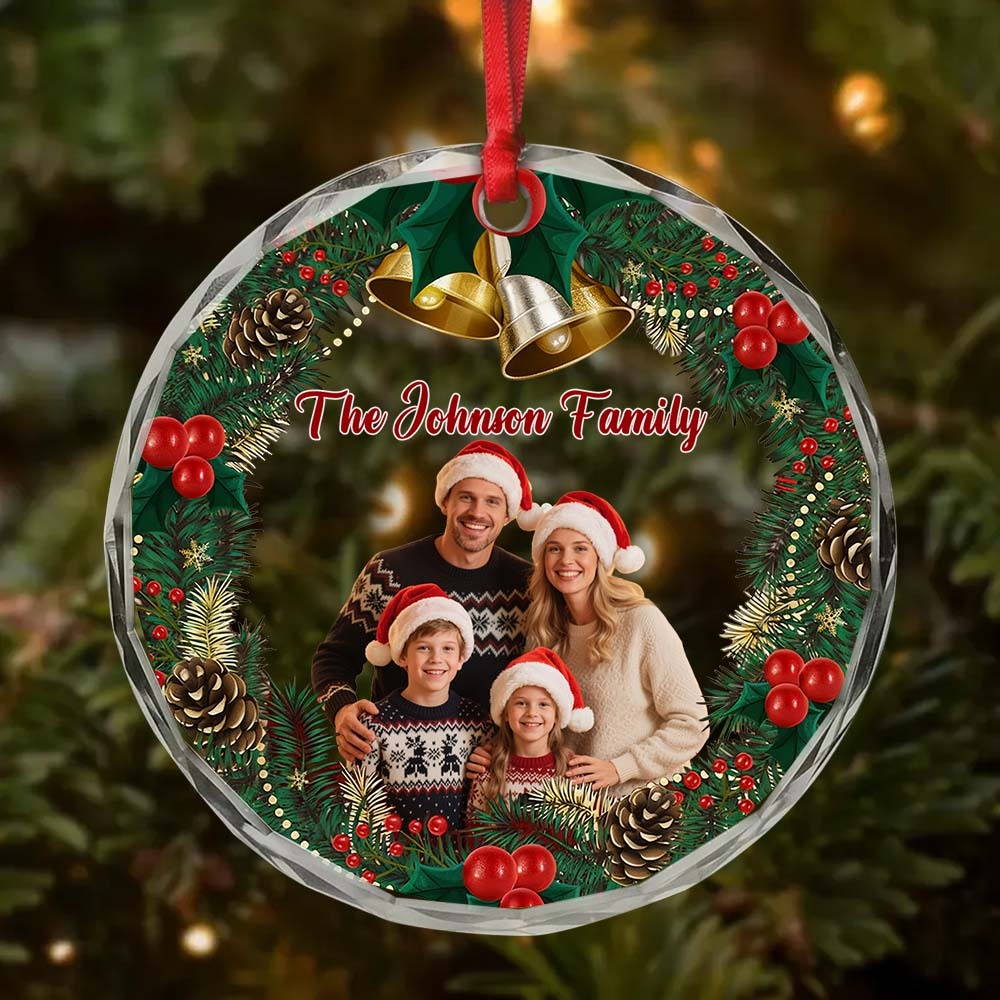 Ornement Photo Personnalisé : Les Liens Familiaux Sont Indestructibles. Le Meilleur Cadeau De Noël Pour La Famille.