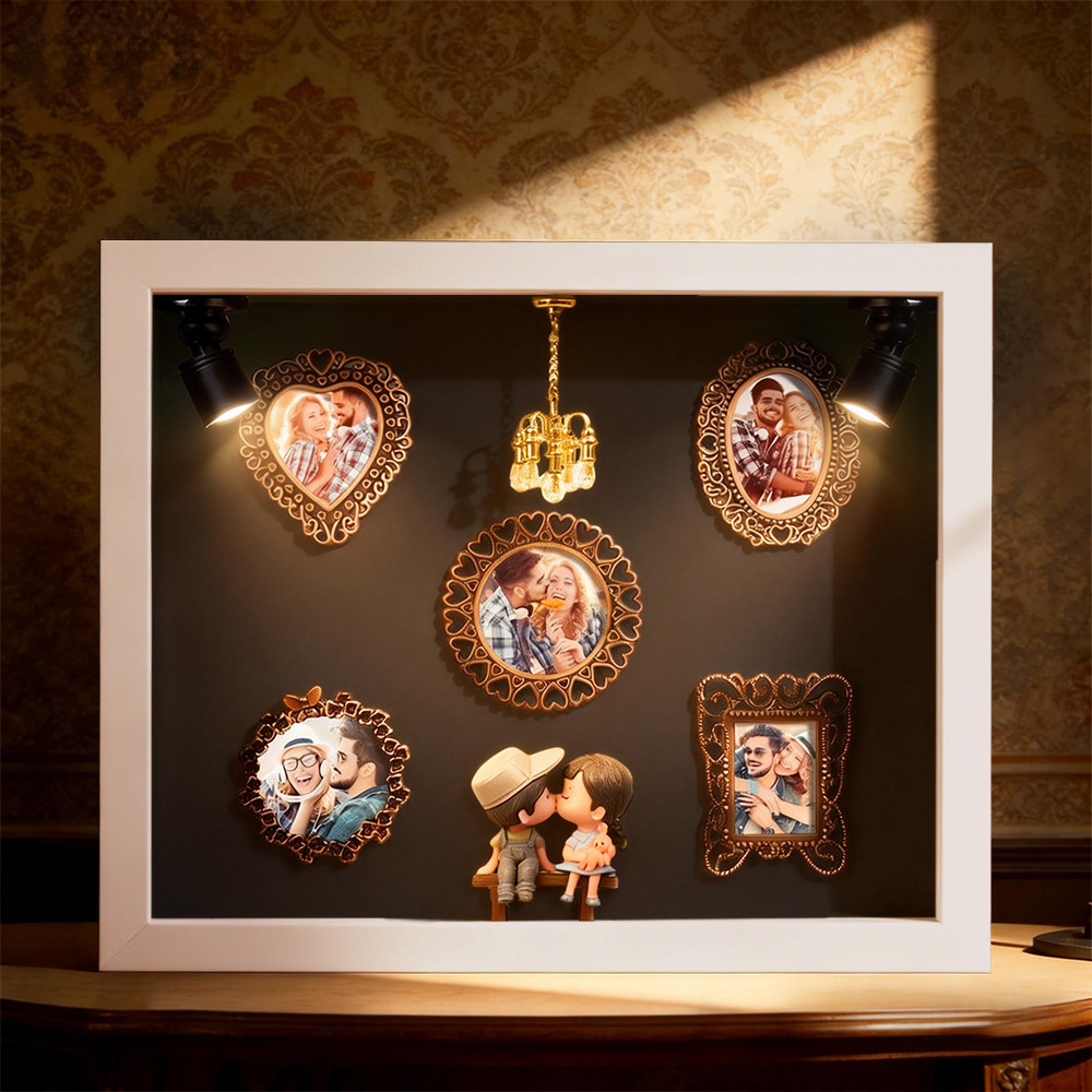 Cadre Photo Personnalisé « musée De Nous » - Cadeau Pour Couples - Adorable Miniature De Musée - Cadeau De Saint-valentin - MaPhotocaleconFr