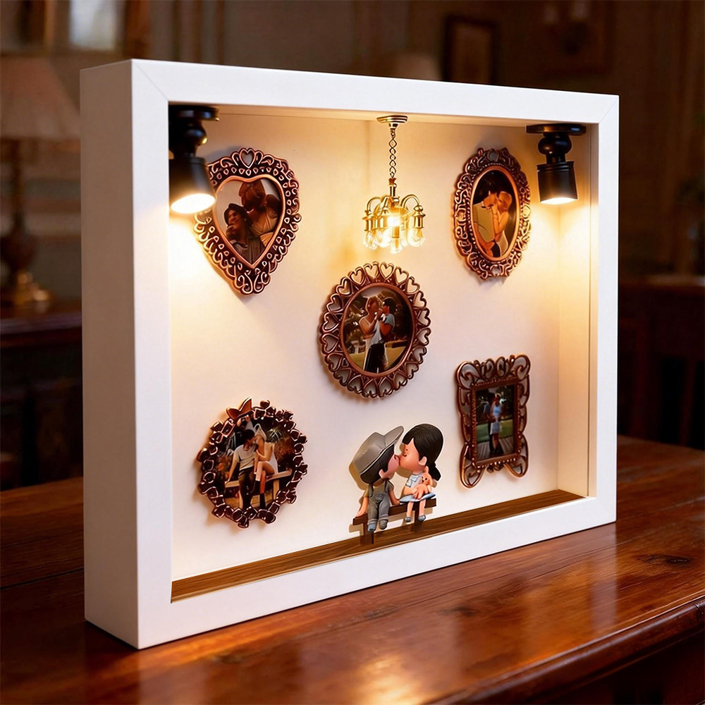 Cadre Photo Personnalisé « musée De Nous » - Cadeau Pour Couples - Adorable Miniature De Musée - Cadeau De Saint-valentin - MaPhotocaleconFr