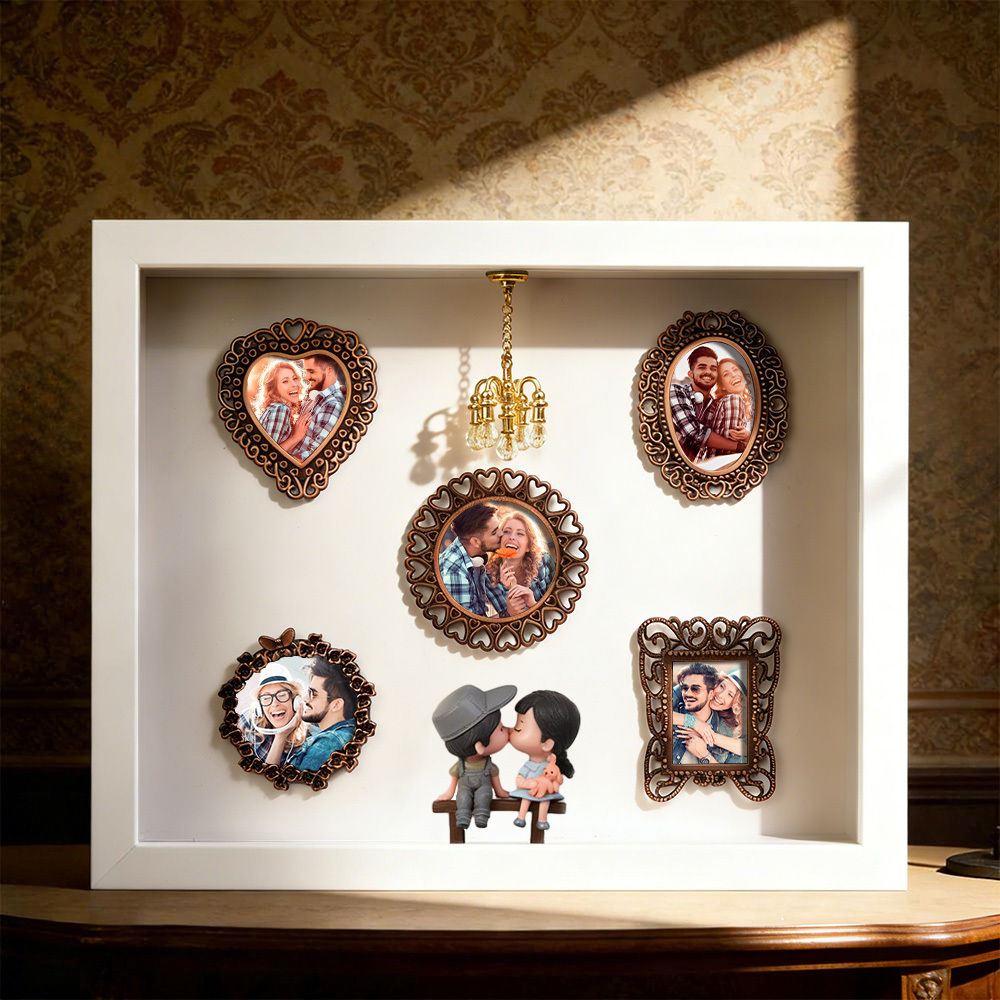Cadre Photo Personnalisé « musée De Nous » - Cadeau Pour Couples - Adorable Miniature De Musée - Cadeau De Saint-valentin - MaPhotocaleconFr