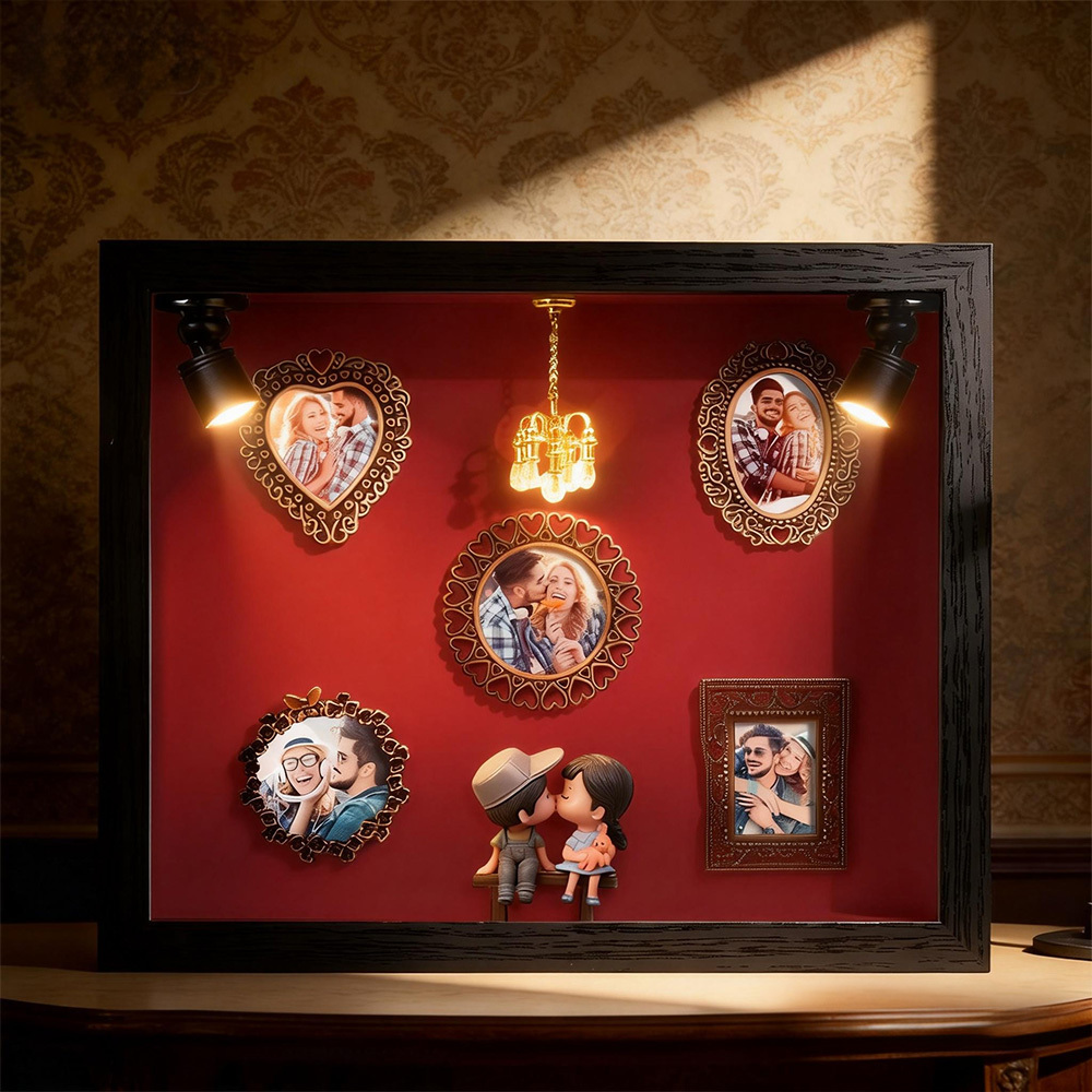 Cadre Photo Personnalisé « musée De Nous » - Cadeau Pour Couples - Adorable Miniature De Musée - Cadeau De Saint-valentin - MaPhotocaleconFr