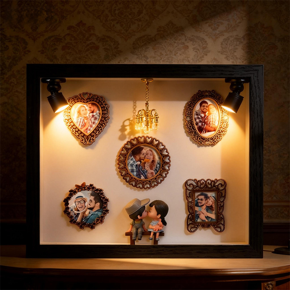 Cadre Photo Personnalisé « musée De Nous » - Cadeau Pour Couples - Adorable Miniature De Musée - Cadeau De Saint-valentin - MaPhotocaleconFr