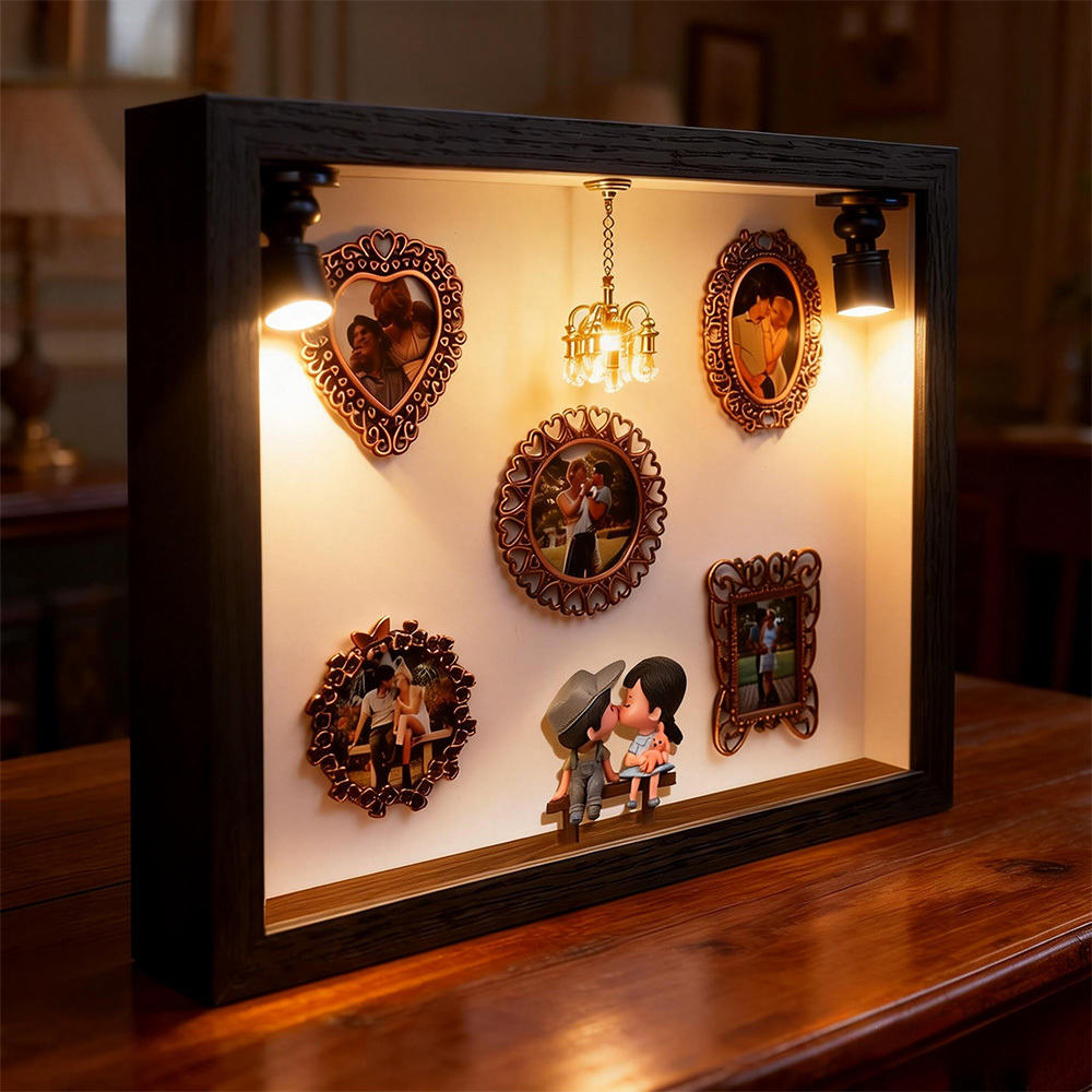 Cadre Photo Personnalisé « musée De Nous » - Cadeau Pour Couples - Adorable Miniature De Musée - Cadeau De Saint-valentin - MaPhotocaleconFr