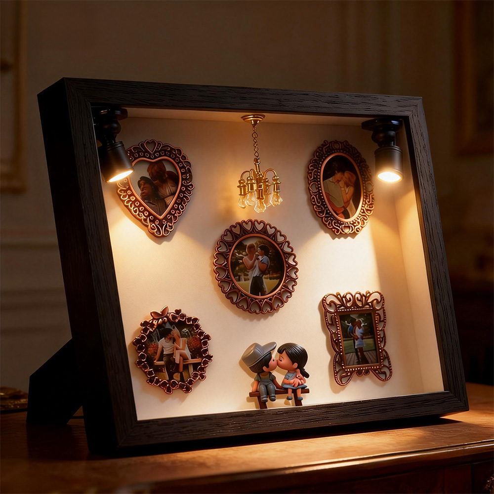 Cadre Photo Personnalisé « musée De Nous » - Cadeau Pour Couples - Adorable Miniature De Musée - Cadeau De Saint-valentin - MaPhotocaleconFr