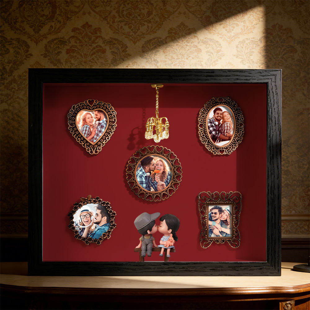 Cadre Photo Personnalisé « musée De Nous » - Cadeau Pour Couples - Adorable Miniature De Musée - Cadeau De Saint-valentin - MaPhotocaleconFr