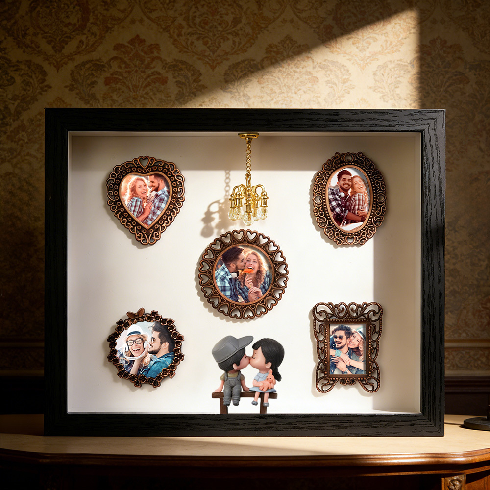 Cadre Photo Personnalisé « musée De Nous » - Cadeau Pour Couples - Adorable Miniature De Musée - Cadeau De Saint-valentin