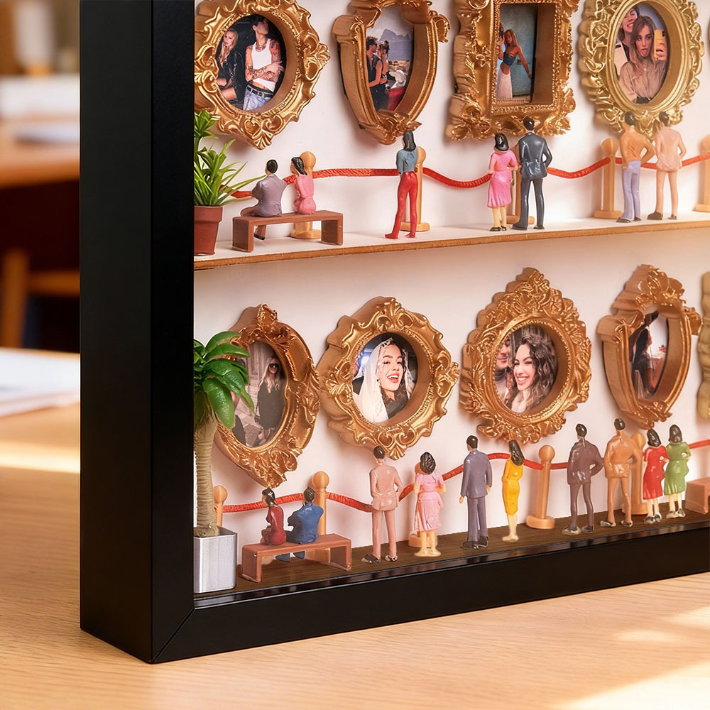 Cadre Photo Personnalisé « musée Des États-unis » Pour Couples, Cadeau Idéal Pour Elle, Mini-musée, Cadeau Parfait Pour La Saint-valentin - MaPhotocaleconFr