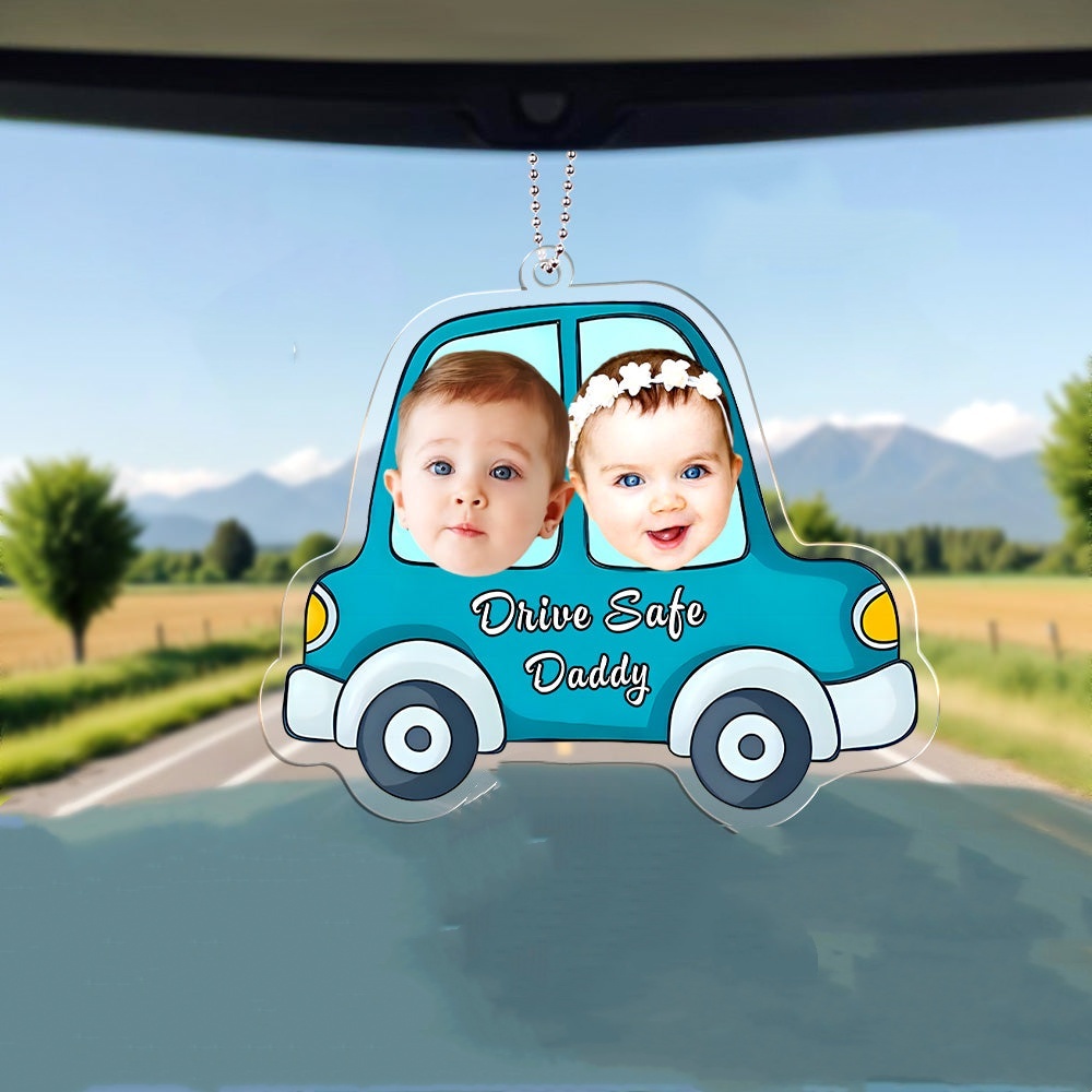 Cadeau De Fête Des Pères Personnalisé, Cintre De Voiture En Acrylique Drive Safe Daddy, Cintre De Voiture En Acrylique Personnalisé, Premier Cadeau De Fête Des Pères Pour Mari