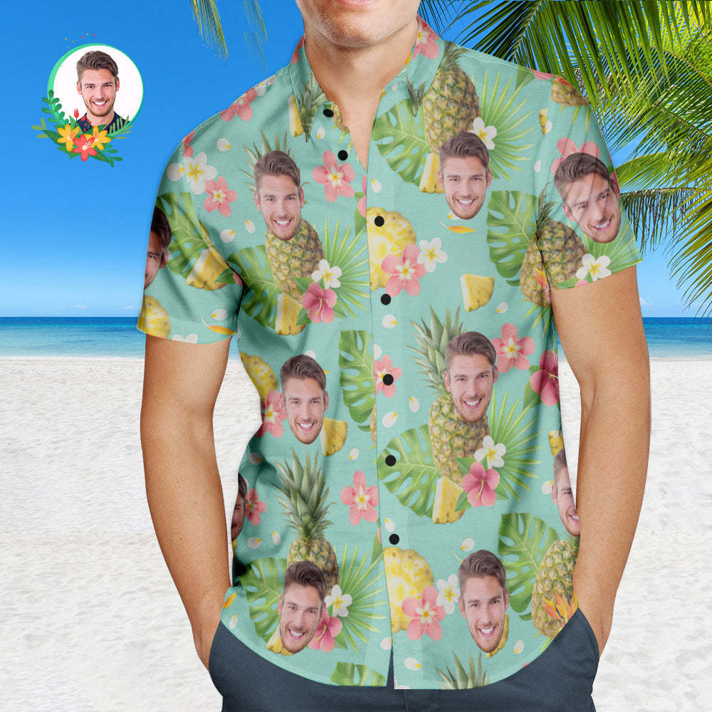 Chemises Hawaïennes Personnalisées Pour Hommes Chemises Hawaïennes À Manches Courtes Boutons De Fruits Frais Plage Été Chemises Hawaïennes Pour Hommes