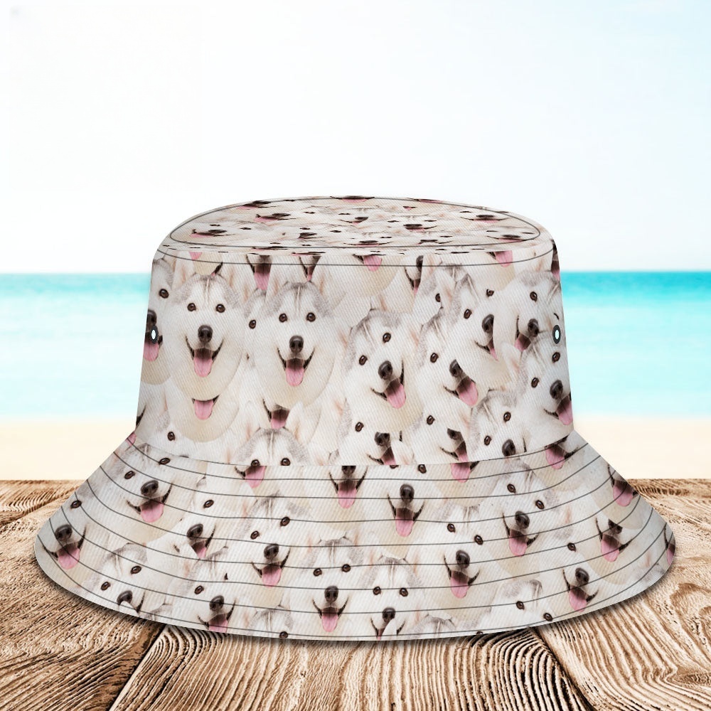 Chapeau de seau personnalisé unisexe Pet Face Mash seau chapeau personnaliser large bord extérieur casquette d'été randonnée plage sport chapeaux cadeau pour amoureux