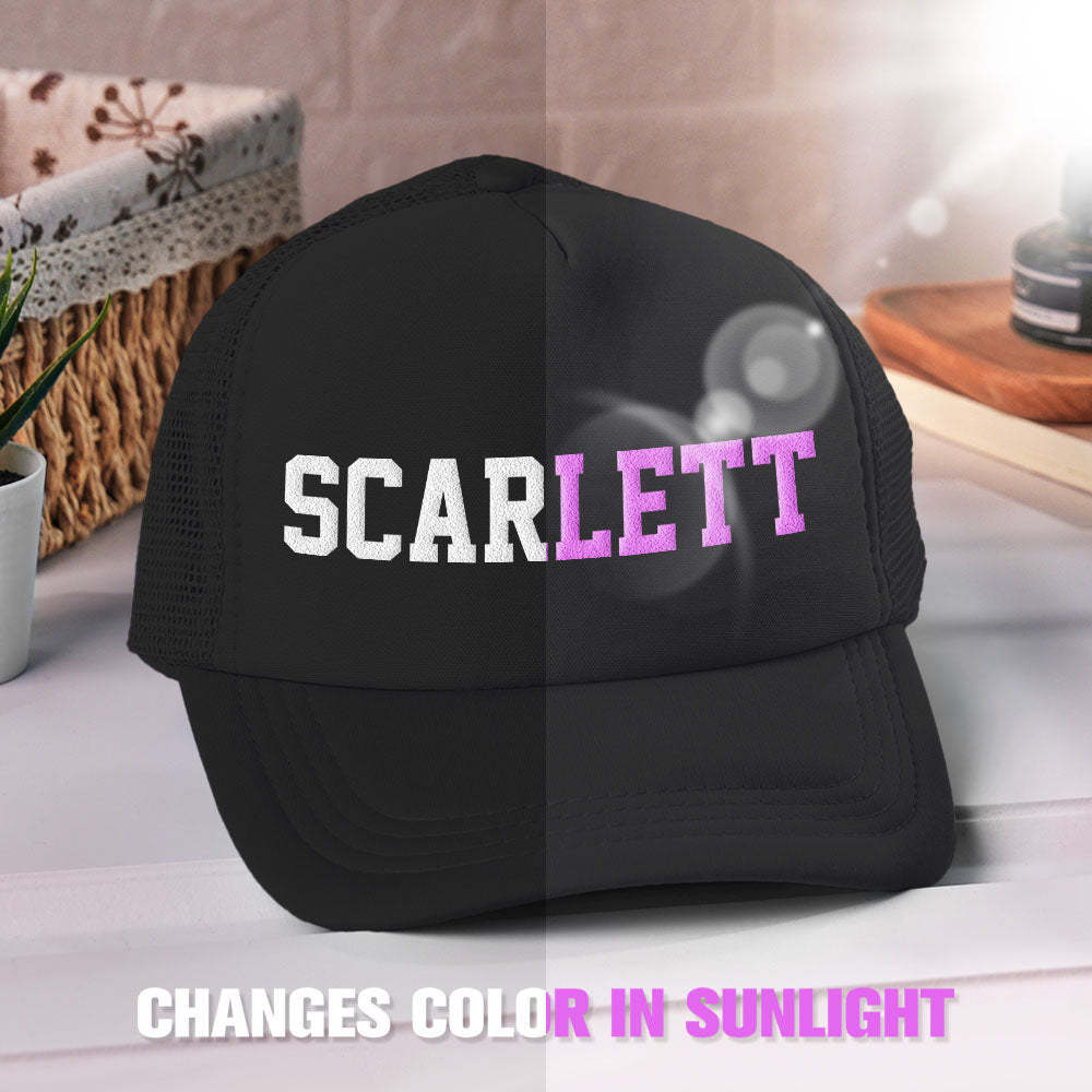 Chapeau De Camionneur Personnalisé Avec Nom Personnalisé, Casquettes De Camionneur En Mousse À Changement De Lumière - MaPhotocaleconFr