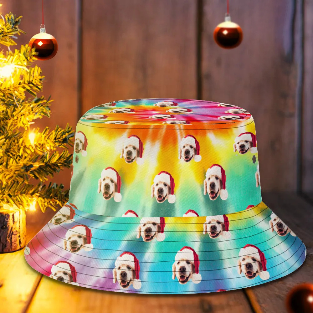 Chapeau de seau personnalisé unisexe visage seau chapeau personnaliser large bord extérieur casquette d'été randonnée plage sports chapeaux arc-en-ciel couleur seau chapeau cadeau pour amoureux