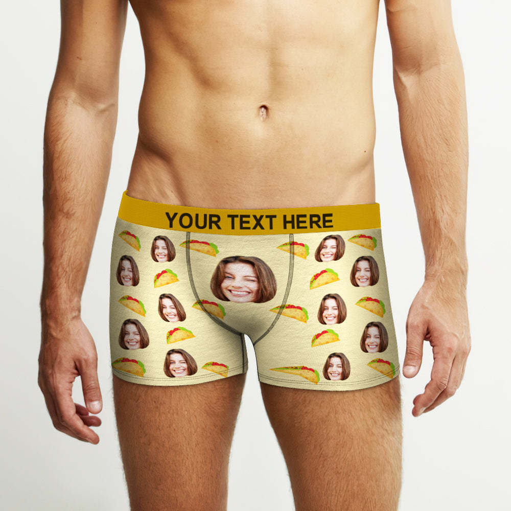 Boxer Personnalisé Pour Hommes, Sous-vêtements Personnalisés, Bref Cadeau Amusant Pour Lui - MaPhotoCaleçonFr