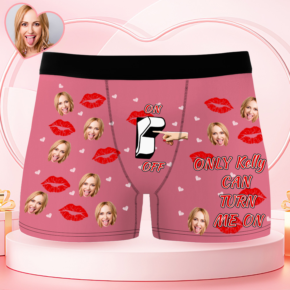 Boxers Personnalisés Avec Photo, Sous-vêtements Photo Personnalisés, Boxers Pour Homme Avec Motif Cœur, Cadeau D'anniversaire Pour Lui, Cadeau De Saint-valentin
