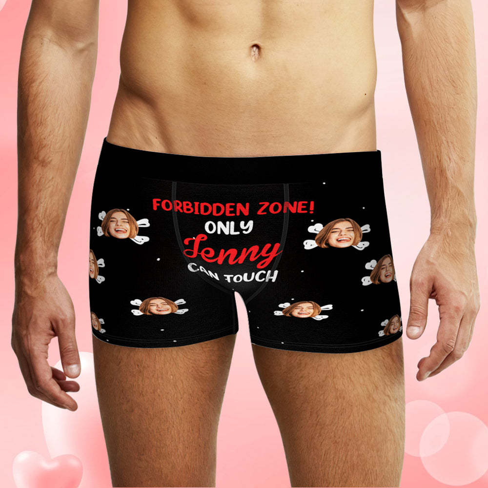 Sous-vêtements Personnalisés Pour Le Visage, Boxer Et Culotte Avec Nom Personnalisé, Cadeaux De Saint-valentin Pour Couple - MaPhotocaleconFr