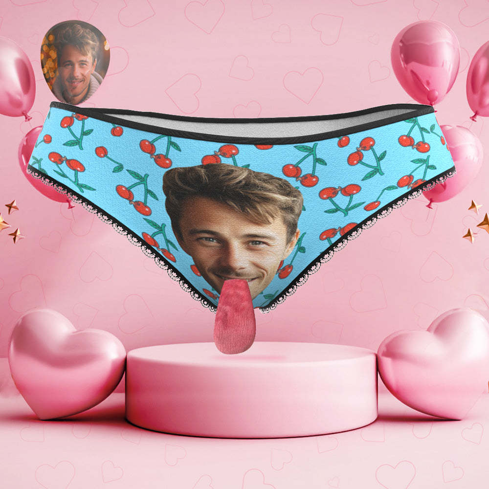 Sous-vêtements Personnalisés Pour Le Visage, Sous-vêtements Personnalisés Avec Langue Magnétique, Cadeaux De Saint-valentin Cerise Pour Couple - MaPhotocaleconFr