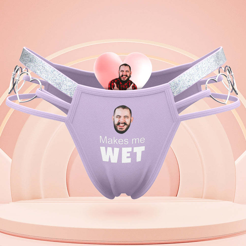 Bande De Paillettes Pour Le Visage Personnalisée, Culotte À Anneau Découpé, Personnalisée, Me Fait Mouiller, Cadeau De Saint-valentin - MaPhotocaleconFr