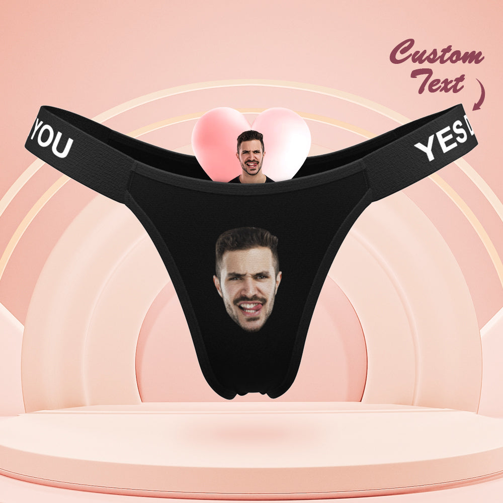 Culotte Visage Personnalisée Pour Femmes, Ceinture Personnalisée, String Gravé, Cadeau De Saint Valentin - MaPhotocaleconFr