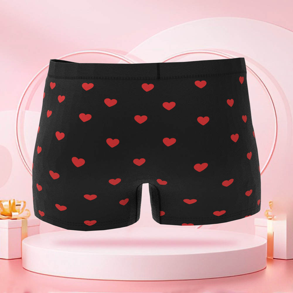 Slips Pour Hommes Sur Mesure En Forme De Coeur Avec Photo, Caleçons Pour La Saint-valentin Avec Des Visages Personnalisés Cadeaux De Saint-valentin Pour Petit Ami - MaPhotocaleconFr